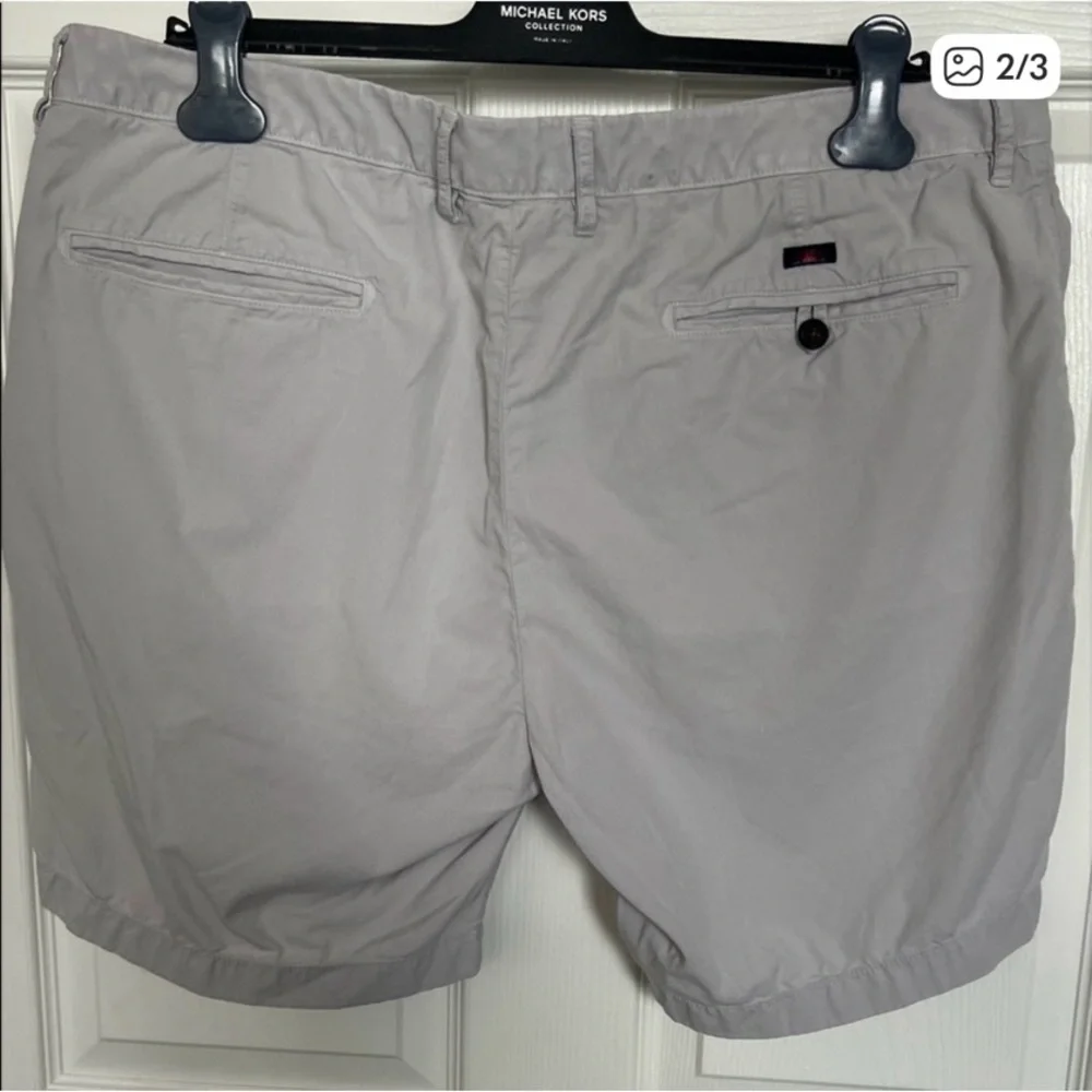 Faherty Light Gray Flat Front Shorts